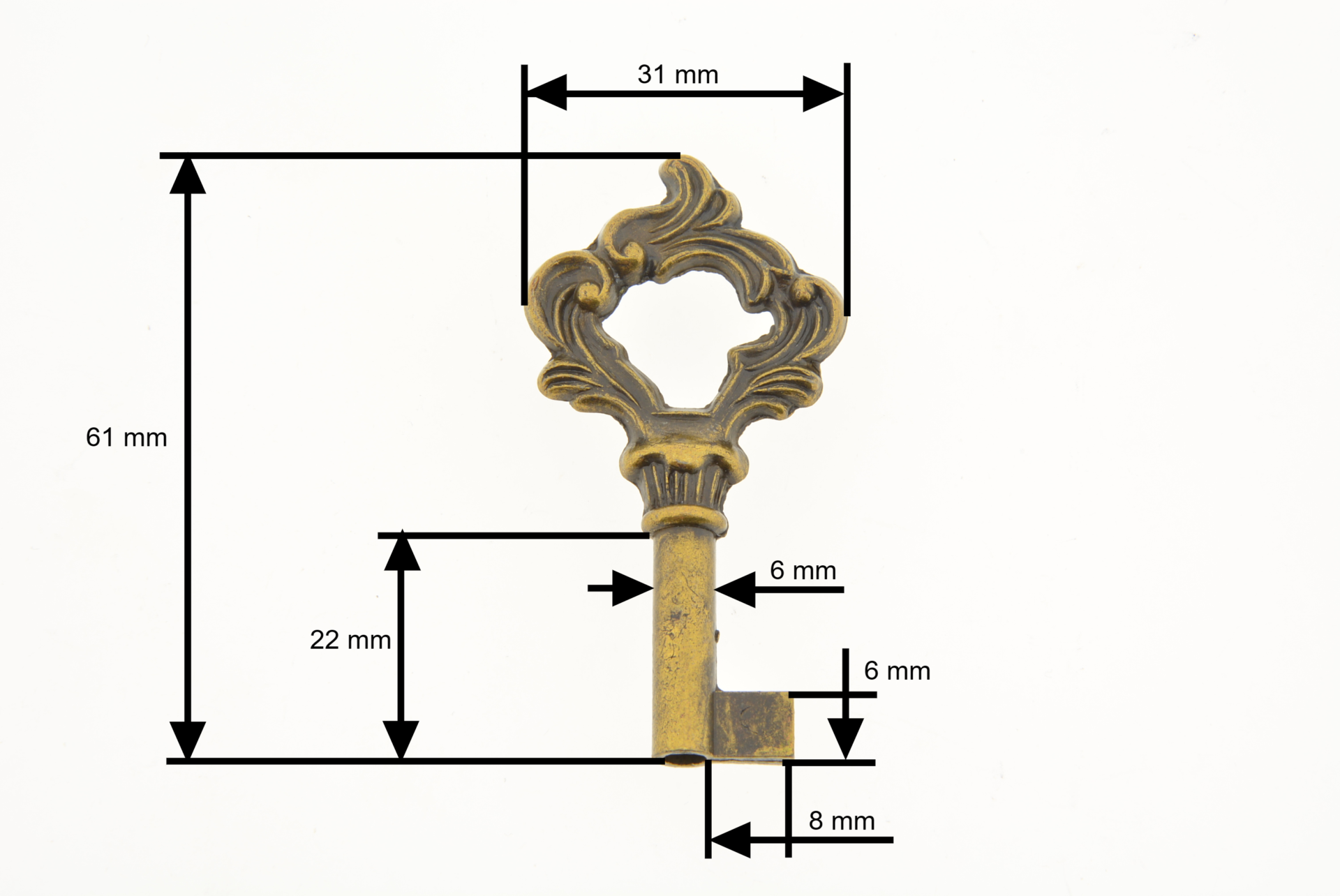 bende de jouwe Stoffig standaard sleutel 39 D brons antiek… - Janko's Meubel en Deurbeslag